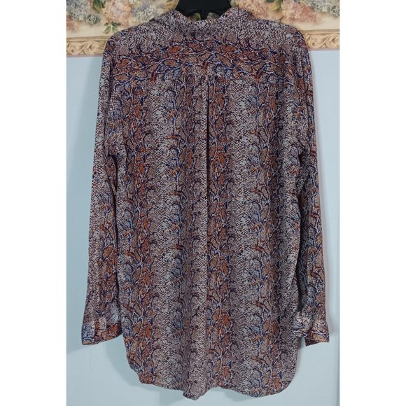 Mast 1883 Large Multicolor Snakeskin Lightweight Classic Business Casual Top - Picture 4 of 7